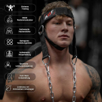 Aqf Reguleeritav peav&otilde;ru kaela tugevdamiseks D-konksu kinnitusega raskuste t&otilde;stmise keti rakmed kaelatreenerile, &uuml;ks suurus sobib k&otilde;igile