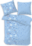 Mtonlinehandel flanellist voodipesukomplekt 135 x 200 cm t&auml;hemotiiviga, sinine, pehme ja &otilde;rn laste voodipesu t&uuml;drukutele ja poistele, padjap&uuml;&uuml;r 80 x 80 cm + tekikott 135 x 200 cm - 100% puuvill
