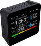 Co2 detektor, 9 &uuml;hes s&uuml;sinikdioksiidi monitor, usb laadija, &otilde;hukvaliteedi andur temperatuuri ja niiskuse m&otilde;&otilde;tjaga