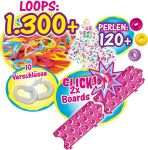 Craze loops Rainbow Studio - Loom Bands Xxl komplekt 1300+ kummipaeltega ja paljude tarvikutega - laste k&auml;sit&ouml;&ouml;komplekt - tee ise kaelakeesid, s&otilde;rmuseid ja k&auml;ev&otilde;rusid Rainbow