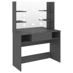 meigilaud LED-tuledega, 100x40x135 cm, MDF-plaat, hall CFE7585362