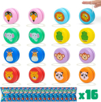 Bonnyco Jojo laste peokotid, laste s&uuml;nnip&auml;evapeo soosikud, loomad, 16 t&uuml;kki, Jojo puit, v&auml;ikesed kingitused lastele, kingitused laste s&uuml;nnip&auml;evapeole, pinata t&auml;ide, jojo kingitus