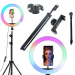 LED RGB r&otilde;ngasvalgusti + telefonihoidik + reguleeritav statiiv