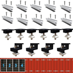 Anfil&reg; p&auml;ikesepaneeli kronstein metallkatusele [reguleeritav ja korrosioonikindel] - p&auml;ikesepaneeli kronstein lamekatusele 12 cm reelingutega (lihtne paigaldus ja veekindel) - lamekatuse p&auml;ikesepaneeli kinnitus