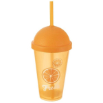 plastiktass k&otilde;rrega, 450 ml, oranž