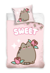 Puuvillane voodipesu 140x200 Pusheen So Sweet Rose