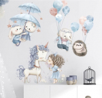 Laste sisustuskleebised Printsess ja &uuml;kssarvik