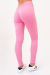 Sportlikud soonikkoes retuusid LEGGINGS RIB Giulia modelleeriva tagumise &otilde;mblusega, v&auml;rv rosa pink