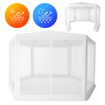 Aiakaubanduse paviljoni telk 2x2x2 m s&auml;&auml;sev&otilde;rguga White MultiGarden