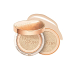 Espoir Pro Tailor Be Glow Cushion uus klassikomplekt #22 Petal SPF42 PA++ 2x13 g - helebeež s&auml;ra andev padjakujuline jumestuskreem vahetatava t&auml;itepakendiga