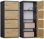 Kummut TopEShop Alma, hall/pruun