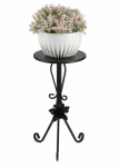 Must metallist lillepott roosiga, 55 cm