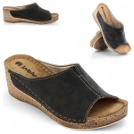 Naiste platvormidel nahast sisetallaga slip-on kerged Inblu mustad flip-flops 36 37 37 38 39 40 41, 38