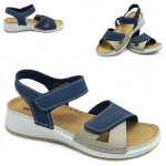 Naiste nahast reguleeritavad velcro kerged trendikad Inblu sinised sandaalid 36 37 38 38 39 40 41