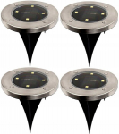 Maasse torgatavad aiavalgustid Saska Garden 1060873, must/h&otilde;bedane, 4 tk.