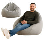 AD.CON ECO-t&auml;idisega papukott Puff Relax tugitool Istmepadi P&otilde;randapadi Papukott 120x120x60cm 350L Helehall