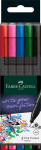 Faber-castell Grip 0,4 mm pastakad, komplektis 5 v&auml;rvi, Tindipliiats Faber-Castell FinePen 0.4mm 5-v&auml;rvi