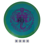 Discgolfi ketas Discmania S-Line FD3 Solar Flare, sinine/roheline