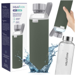 AquaFloow: 700 ml klaaspudel | roheline korpus | korduvkasutatav pudel