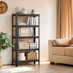 Tugev riiul, 30 x 75 x 150 cm, hallikaspruun-must