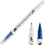 Pintselpliiats Brush Sign Pen Twin terassinine kahepoolse pintselotsaga, Pentel /12