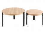 Kahe laua komplekt BRW CT320, 80/60 cm, pruun/must