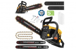 Bensiinimootoriga kettsaag schwartzmann pro smn-5800-4200-45, 4200 w, 45 cm, tarvikutega