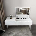 Meigilaud peegliga Asir Riva, 79.4x31x35 cm, valge