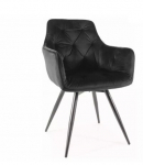 2 tooli komplekt Signal meble Mango Velvet, must