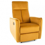 Tugitool Signal meble Nikos Velvet, kollane