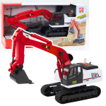 Heli- ja valgusefektidega roomikekskavaator 1:14, punane