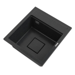 Graniit valamu &uuml;ks kauss sifoon komplekt Granitan kivi must