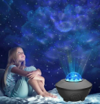 T&auml;heprojektor - projektor Bluetoothi ​​ja puldiga, &otilde;nnelikud inimesed ja andy