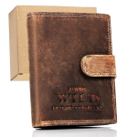 Naturaalsest nahast meeste rahakott Always Wild, pruun