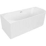 Vann Mexen Gia, vasakpoolne, 170 x 80 cm, White matt + Brushed nickel &uuml;levool