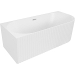 Vann Mexen Gia, vasakpoolne, 170 x 80 cm, White matt + Chrome &uuml;levool