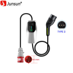 4 m 22 kW t&uuml;&uuml;p 2 elektris&otilde;iduki laadimiskaabel 32 A 3-faasiline elektris&otilde;iduki PHEV laadija mobiilne seinakarp LCD-ekraan