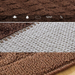 Uksematid, vastupidav Half Moon uksemati vaip, h&otilde;lpsasti puhastatav libisemiskindel vaip, mitmev&auml;rviline uksematt, v&auml;limine sissep&auml;&auml;s - karmiinpunane 40x60 cm (16x24 tolli)