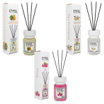 Komplektis 3 EYFEL kodul&otilde;hna, 3 x 120 ml: merevaik ja pat&scaron;uli + valge liilia + roos
