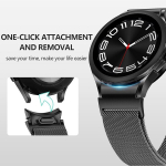 Faliogo &uuml;he kl&otilde;psuga metallist k&auml;ev&otilde;ru, &uuml;hildub Samsung Galaxy Watch 6 rihmaga 40 mm 44 mm, Galaxy Watch 7 4 5 rihmaga, roostevabast terasest asendusrihm ilma vaheta Watch 5 Pro/watch 6 4 Classic, must