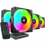 TACENS MARS MF-SI4KIT FANS 120 ARGB x4 BK- wentylatory+hub+pilot (TACMARS-MFSI4KIT)