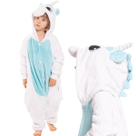 Laste pidžaama Kigurumi Onesie Kost&uuml;&uuml;m &Uuml;kssarvik Sinine 105-115 cm, 105-115 cm