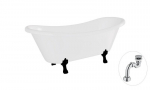 Vann Besco Amelia 190, White+Black, sifooniga Klik-klak Chrome
