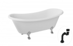 Vann Besco Amelia 190, White+Chrome, sifooniga Klik-klak Black