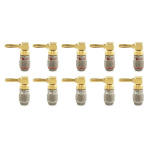 Nakamichi Fanlock Excel Series 24k kullatud t&auml;isnurga banaanipistik, 10awg - 18awg, 4 mm paksune k&otilde;lariv&otilde;imendi, Hi-fi kodukino helikaabli kiir&uuml;hendus, 10 tk (5 paari)