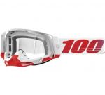 Motokrossi prillid 100% Racecraft 2, valged/punased