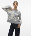 Vero Moda naiste kampsun 10331455*01, helehall/valge 5715727622750