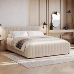 Voodi SOMNELLA + Madrats SAPNAS 2 XL|140x200|Beež #3|Boucle