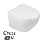 Seinale riputatav tualett Laveo Desna CycleOn Rimless aeglaselt sulguva kaanega