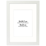 Valge fotoraam HEN PASS 1 21X29,7 cm passe-partoutiga (15x21 cm)